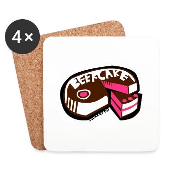 beefcake - Coasters (set of 4) - white - Front