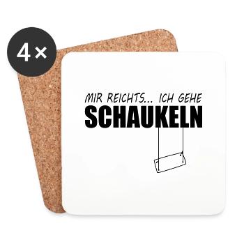 mir reicht es schaukel - Untersetzer (4er-Set) - Weiß - Vorne