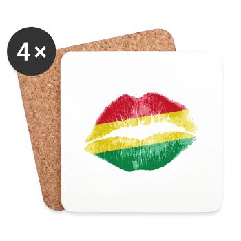 Kiss (Bolivia) - Coasters (set of 4) - white - Front