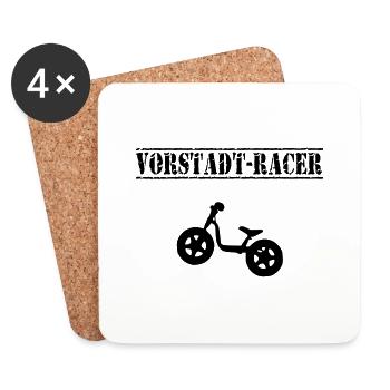 Laufrad Vorstadt Racer 1 VECTOR - Untersetzer (4er-Set) - Weiß - Vorne