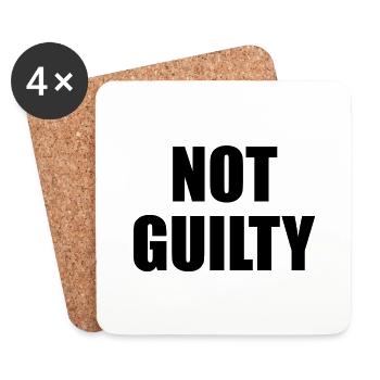 Not Guilty - Untersetzer (4er-Set) - Weiß - Vorne