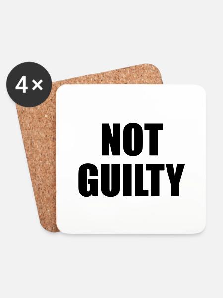 Not Guilty - Untersetzer (4er-Set) - Weiß
