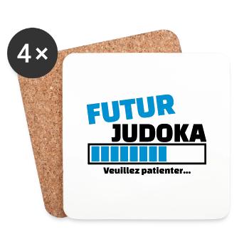 futur judoka - Dessous de verre (lot de 4) - blanc - Devant