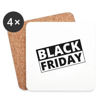 black friday - Untersetzer (4er-Set) - Weiß - Vorne