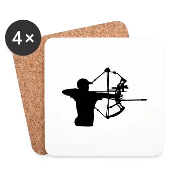 Compound Bow - Dessous de verre (lot de 4) - blanc - Devant