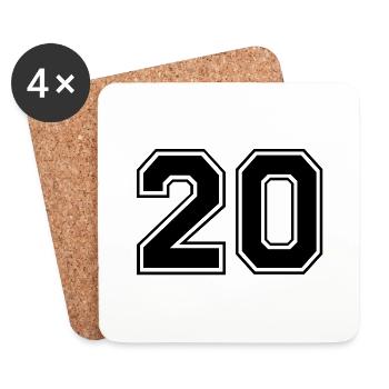 zwanzig - Coasters (set of 4) - white - Front