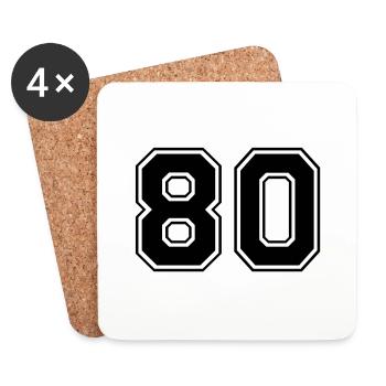 80 - Untersetzer (4er-Set) - Weiß - Vorne
