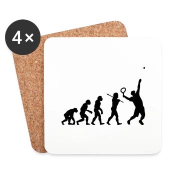 Tennis Evolution - Dessous de verre (lot de 4) - blanc - Devant