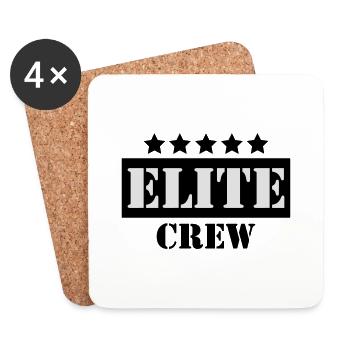 Elite crew - Dessous de verre (lot de 4) - blanc - Devant