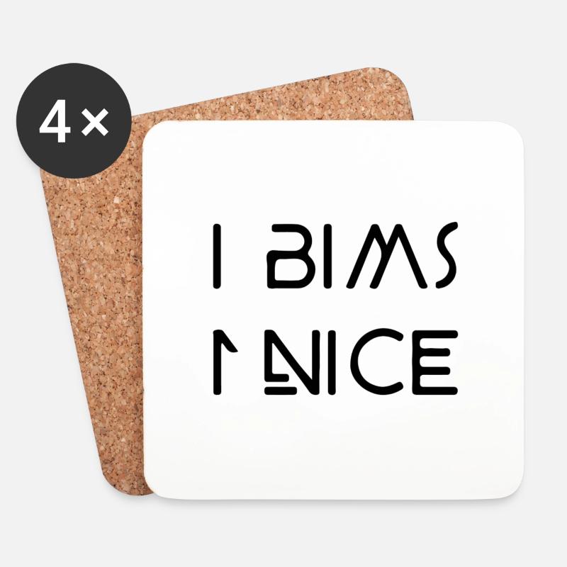 i Bims 1 nice - Untersetzer (4er-Set) - Weiß