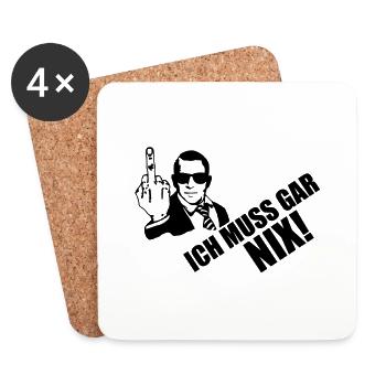 Je n'ai rien du tout - Dessous de verre (lot de 4) - blanc - Devant