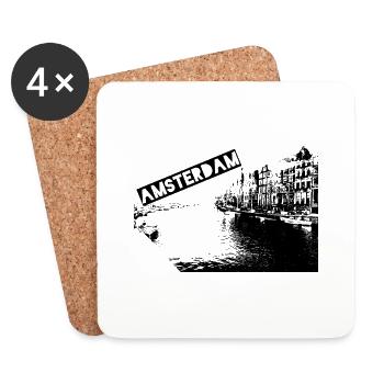 Amsterdam - Untersetzer (4er-Set) - Weiß - Vorne
