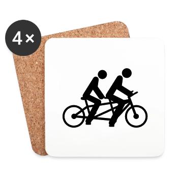 tandem_1__f1 - Dessous de verre (lot de 4) - blanc - Devant