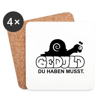 Patience vous avez besoin (1c) - Dessous de verre (lot de 4) - blanc - Devant