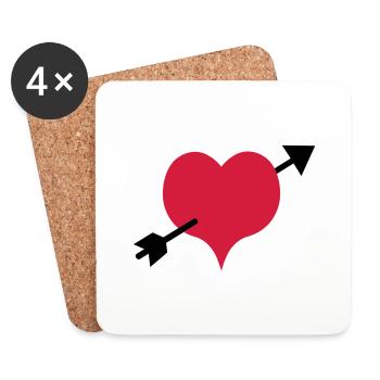 arrow - Untersetzer (4er-Set) - Weiß - Vorne