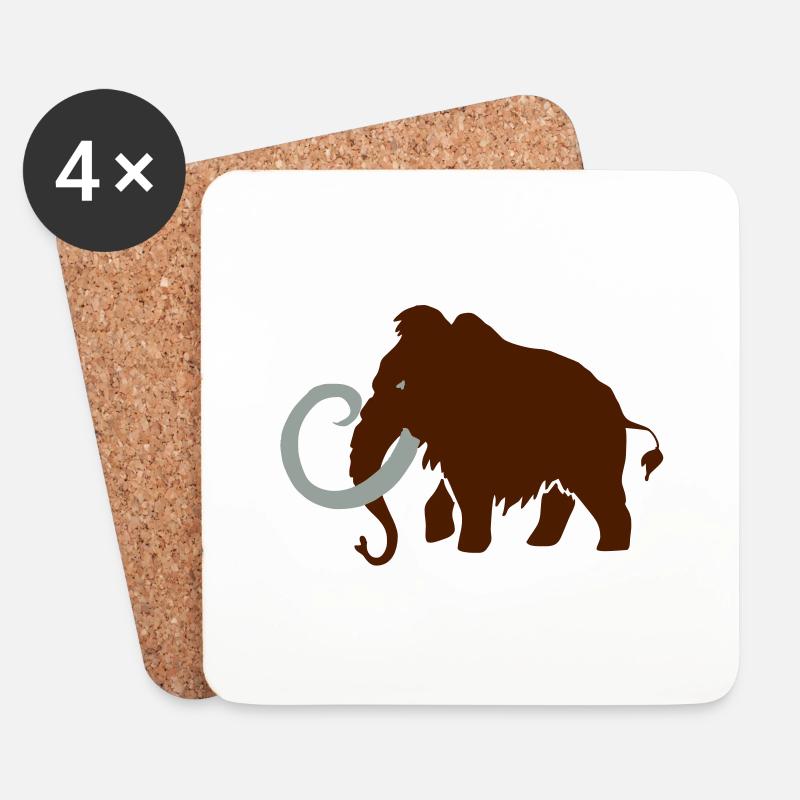 Mammut - Untersetzer (4er-Set) - Weiß