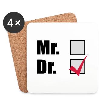 doctorate - Coasters (set of 4) - white - Front