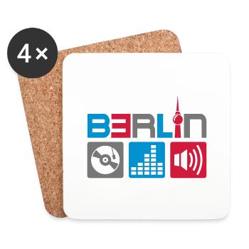 Berlin Music - Coasters (set of 4) - white - Front