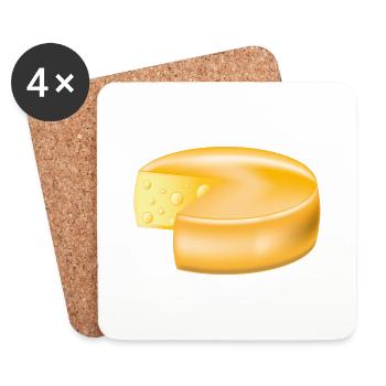 Käse - Untersetzer (4er-Set) - Weiß - Vorne