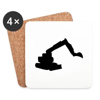 digger - Coasters (set of 4) - white - Front