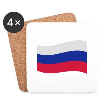russia - Coasters (set of 4) - white - Front