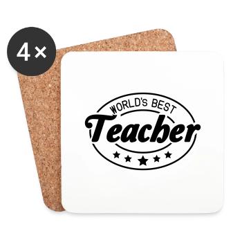 worlds_best_teacher__f1 - Untersetzer (4er-Set) - Weiß - Vorne