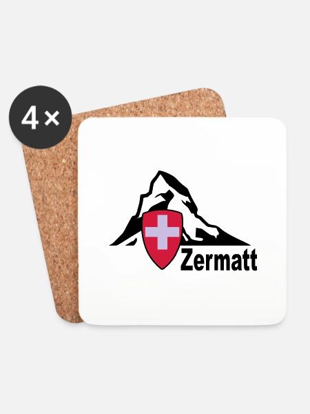 zermatt - Untersetzer (4er-Set) - Weiß