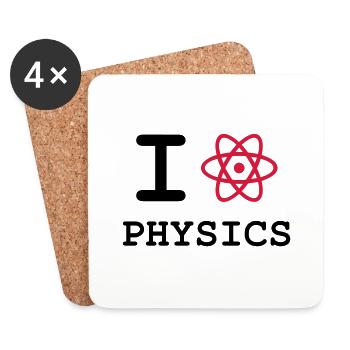 I Love Physics ! - Dessous de verre (lot de 4) - blanc - Devant