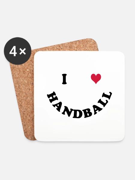 Handball - Untersetzer (4er-Set) - Weiß