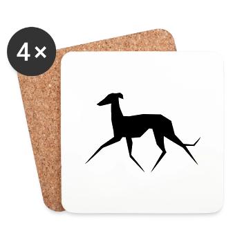Greyhound - Coasters (set of 4) - white - Front
