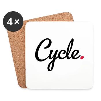 cycling - Coasters (set of 4) - white - Front