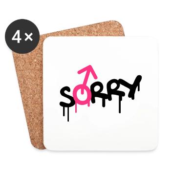 Sorry Gay - Untersetzer (4er-Set) - Weiß - Vorne