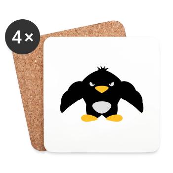 Muscle Penguin - Untersetzer (4er-Set) - Weiß - Vorne