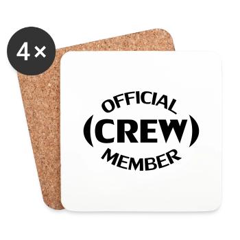 Crew Member - Dessous de verre (lot de 4) - blanc - Devant