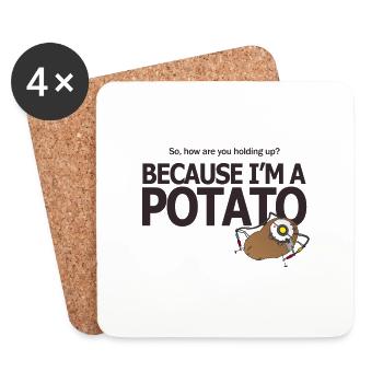 Hello Potato - Coasters (set of 4) - white - Front