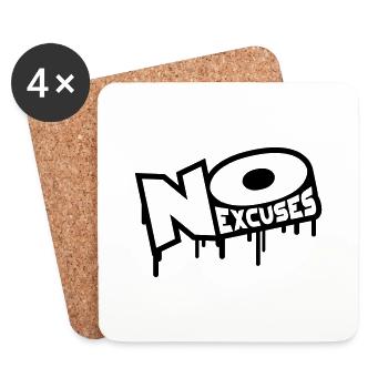 No Excuses - Coasters (set of 4) - white - Front