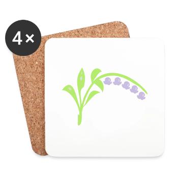 Vallée des fleurs de lis - Dessous de verre (lot de 4) - blanc - Devant