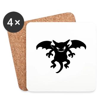 devil - Coasters (set of 4) - white - Front