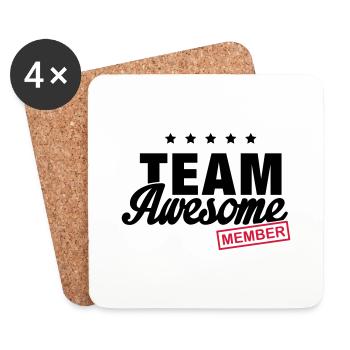 team_awesome_member_f2 - Coasters (set of 4) - white - Front