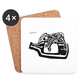 Rum Koala - Coasters (set of 4) - white - Front