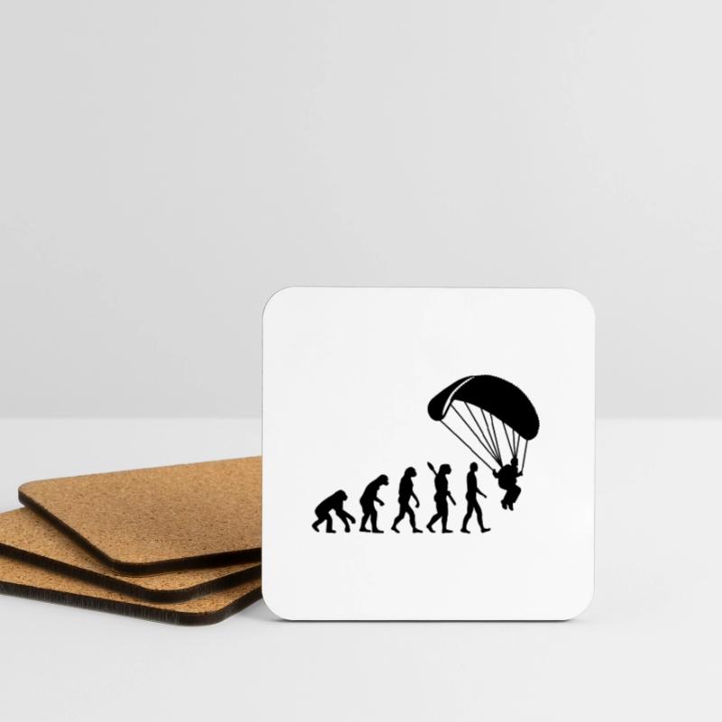 Évolution Parachutisme Dessous de verre (lot de 4)