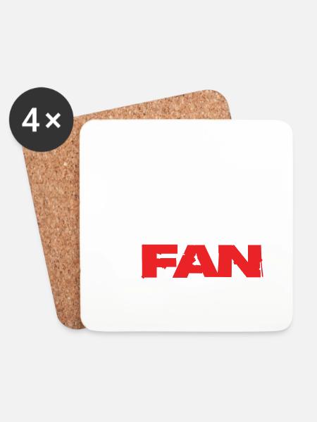Fan - Untersetzer (4er-Set) - Weiß