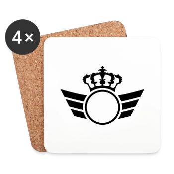 Crown Logo - Untersetzer (4er-Set) - Weiß - Vorne