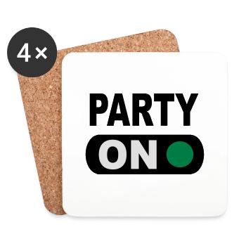 Party - Untersetzer (4er-Set) - Weiß - Vorne