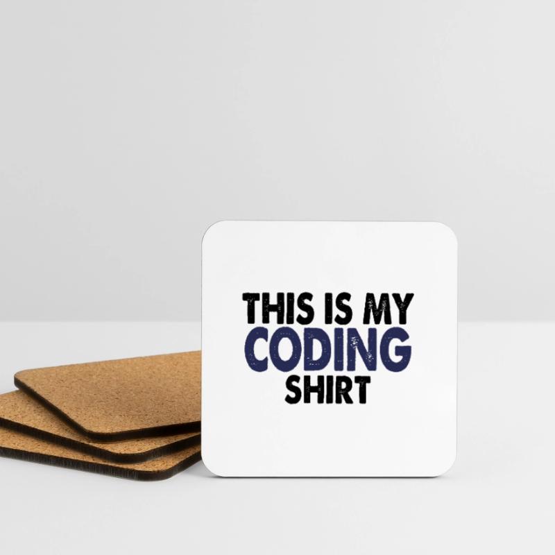 Coding Nerd Computer programmieren Untersetzer (4er-Set)