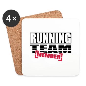 running team member - Coasters (set of 4) - white - Front