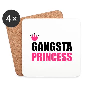 Gangsta Princess - Untersetzer (4er-Set) - Weiß - Vorne