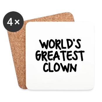 worlds greatest clown - Untersetzer (4er-Set) - Weiß - Vorne