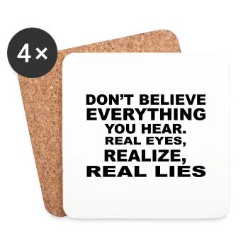 Don't Believe Lies - Untersetzer (4er-Set) - Weiß - Vorne