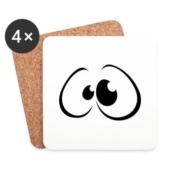 Eyes Design - Untersetzer (4er-Set) - Weiß - Vorne